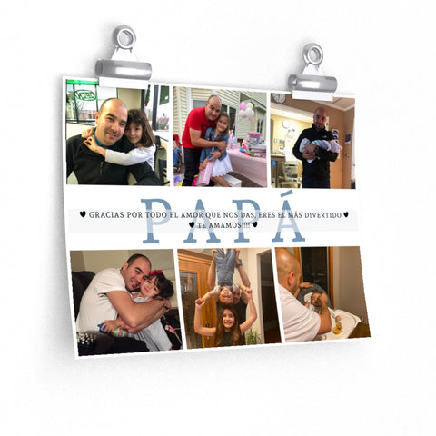Daddy Family Prints -- Unframed 9''x11'' -- Gracias por todo