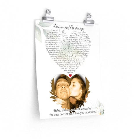 Lyrics --  Bebe, you are -- 11x14 -- Printify