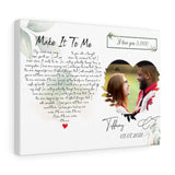 Lyrics Song -- Canvas 12"X16" -- CJ & Tiffany