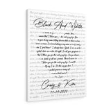Lyrics -- Craig & Kim 11-14-2020 -- Canvas 24x30 -- printify