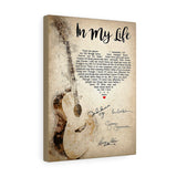 in My Life Lyrics -- Canvas 12"X16" -- 8