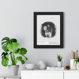 Lyrics -- Zack and Kelsey 2020 -- Black framed 11x14 -- Printify