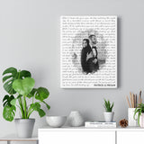 Music Lyrics Song -- Canvas 11"X14" -- Patrick & Megan