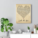 Let-It-Be Lyrics -- Canvas  11"X14" -- 8