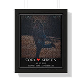 Lyrics Song --  Black framed poster/ 16"x20" -- Cody and Kerstin