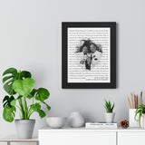 Lyrics Song -- Black framed poster/ 11"x14" --  Steve and Tom