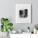 Music Lyrics Song -- Canvas 11"X14" -- Scott & Amanda