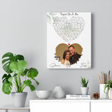 Lyrics -- Jesse & Shanna 4/4/20 -- Canvas Gallery 11"X14" -- Printify