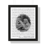 Lyrics -- Rick & Laurie 5/5/2021 -- Black framed 16x20 -- Printify