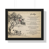 Lyrics Song -- Black framed poster/ 16"x20" -- Goodbye (Kenny Rogers )