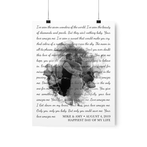 Printify Matte 11x14 Poster - Your Love Amazes Me - Mike & Amy August 4, 2019