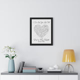 Music Lyrics Song -- Black framed 16"x20" -- Paul & Mary Elizabeth