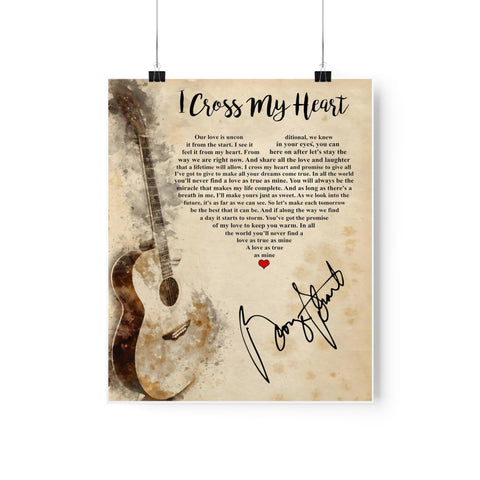 Printify Matte 9x11 Poster - I Cross My Heart - Design 16
