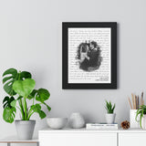 Lyrics Song -- Black framed poster/ 11"x14" -- Joe & Kate