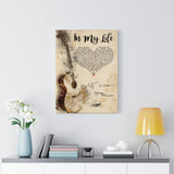 in My Life Lyrics -- Canvas 18"X24" -- 8