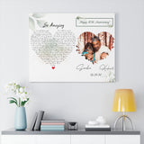 Lyrics -- Sandra & Hubert 12-18-81 -- Canvas 24x30 -- Printify