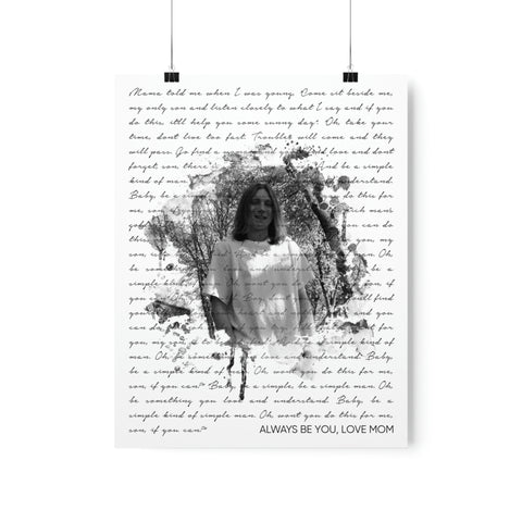 Printify Premium Matte 11x14 Poster - Simple Man A. Kriss - Always Be You, Love Mom