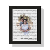 Lyrics -- Arsenio Adalberto & Johanna 05.12.2018 -- Black framed 11"x14" -- Printify