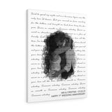 Lyrics -- Ian & Cristina 01.02.21 -- Canvas 24x30 -- Printify