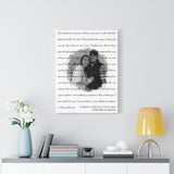 Lyrics -- Nathan & Felicia 03.01.2021 -- Canvas 18x24 -- Printify