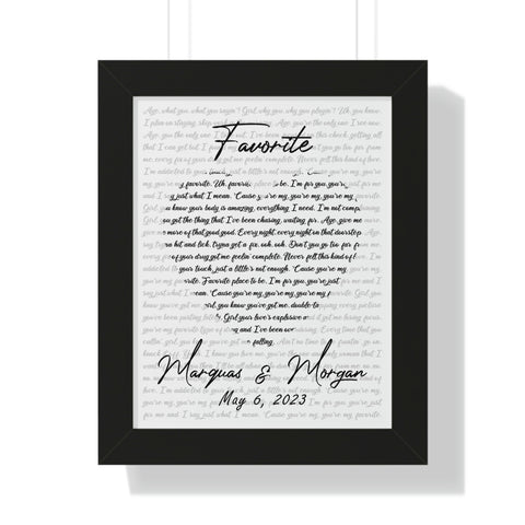 Printify Black Framed 11x14 Poster - Favorite Marquas & Morgan - May 6, 2023