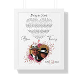 Lyrics Song -- White framed poster/ 16"x20" -- Ben & Tammy  06.22.2012