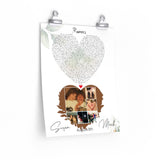 Lyrics -- Mark and Susan August 8th -- 11x14 -- Printify