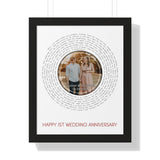 Vinyl -- Hunter and Aubyrne 04/05/2021 -- Black framed 16x20 -- Printify