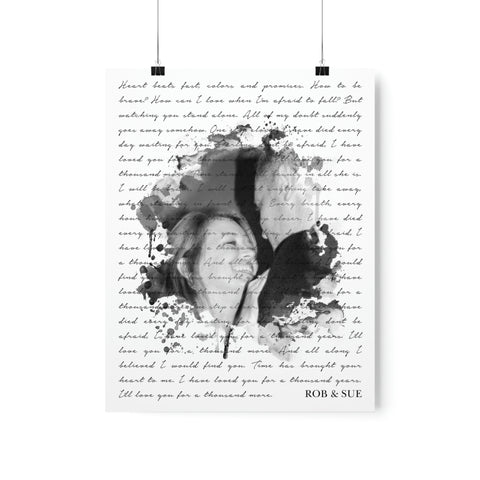 Printify Premium Matte 11x14 Poster - A Thousand Years 1.3 - Rob & Sue