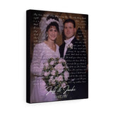 Lyrics -- Jeff & Jacki 02/07/1997 -- Canvas 11x14 -- Printify