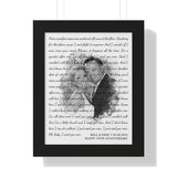 Lyrics -- Bill & Edie 05/26/2012 -- Black framed 11x14 -- Printify