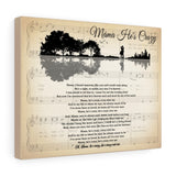 Lyrics -- Mama he's crazy -- Canvas11x14 -- Printify