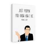 Michael Quote Scott Poster -- Just Poopin -- Canvas -- 12"X16" -- 1 -- Printify