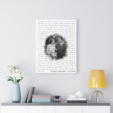Lyrics -- Michael & Bethany 11.22.2020 -- Canvas 18x24 -- Printify