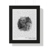 Lyrics -- April & Chianne 02/16/2019 -- Black framed 11x14 -- Printify