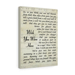 Wishing You Were Here Poster -- 17 -- Canvas 12x16 -- Printify