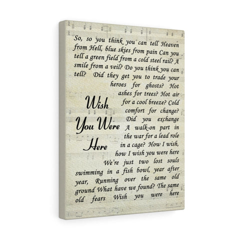 Wishing You Were Here Poster -- 17 -- Canvas 12x16 -- Printify