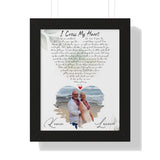Lyrics -- Laurie and Kevin 09.28.2021-- Black frame 11x14 -- Printify