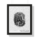 Lyrics -- Adam & Tammy 12/15/2020 -- Black framed 16x20 -- Printify