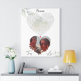 Music Song Lyrics -- Canvas 24"x30" -- LIZ & TROY