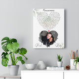 Lyrics -- Paul & Ruby 12.16.17 -- Canvas 11x14 -- Printify