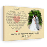 Lyrics -- Kyle & Hannah 05/15/2021 -- Canvas 12x18 -- Printify