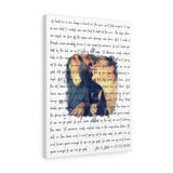 lyrics -- Joe & Julie 07.01.2016 -- Canvas 18x24 -- printify
