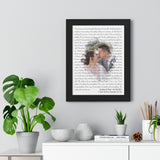 Lyrics -- Jordan & Paul 05.08.2021 -- Black framed 12x16 -- Printify