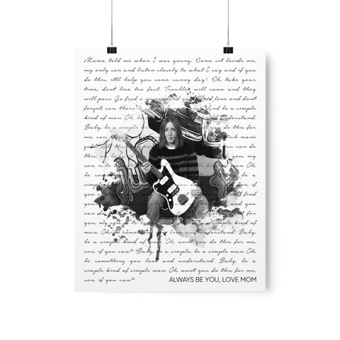 Printify Premium Matte 11x14 Poster - Simple Man 1.3 - Always be you, love Mom Lisa