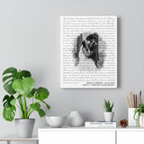 Music Lyrics Song -- Canvas 11"X14" -- Travis & Sabrina