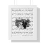 Lyrics --  Kirana & Neal 10.10.2020 -- White frame 11x14 -- Printify