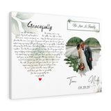 Lyrics -- Nick & Toni 08.18.18 -- Canvas 24x18 -- Printify