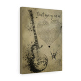 Music Song Lyrics -- Canvas 12"X16" -- Don't give up on me