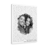 Lyrics -- Abel & Madison 01.08.21 -- Canvas 24x30 -- Printify